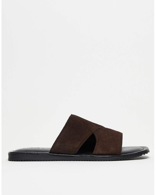 ASOS Black Strap Sandals for men