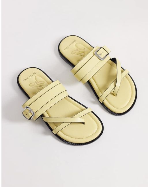Free People Natural Belted Cross Strap Sandal