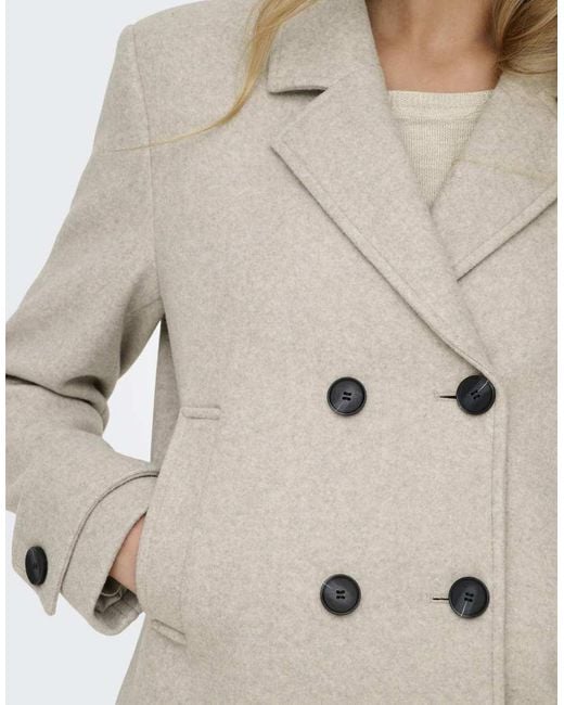 Chaqueta Corta Beis De Tejido Efecto Lana-Neutro ONLY de color Natural