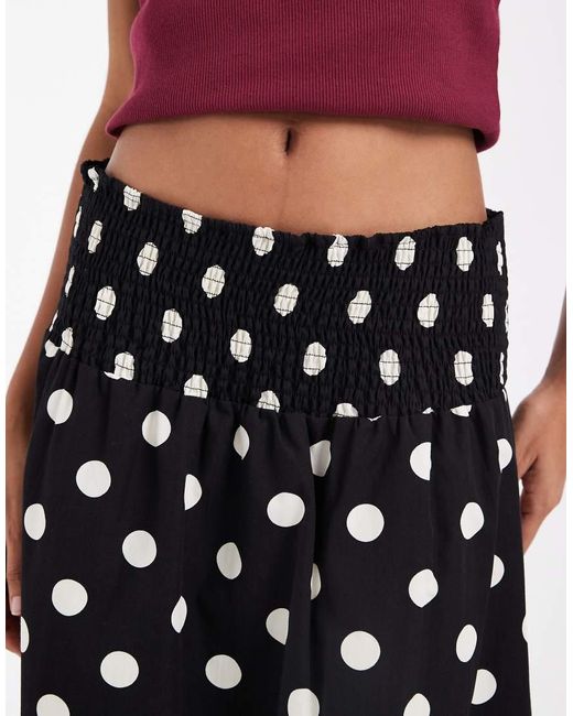 ASOS White Shirred Waist Maxi Skirt