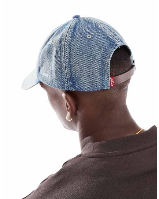 Levi's Blue Essential Side Logo Denim Baseball Cap for men