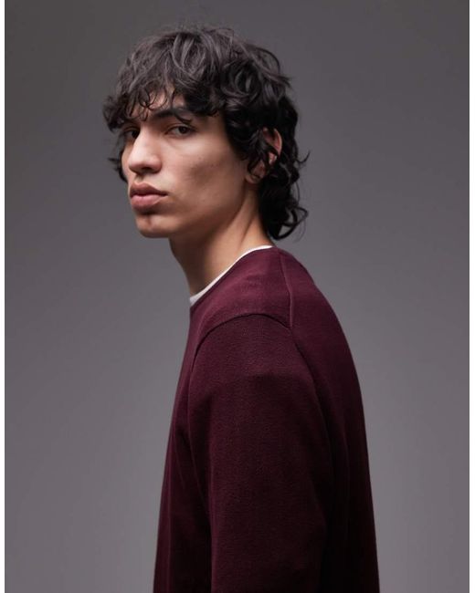 Tommy Hilfiger Purple Essential Cotton Jumper for men
