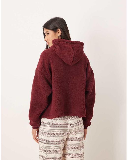 ASOS Red Lounge Cuddle Oversized Hoodie
