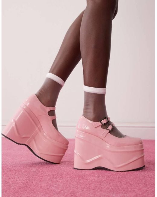 Koi Footwear Pink Koi Good Fairy Princess Mega Platform Mary Janes