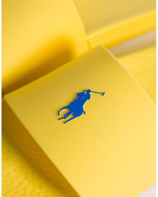 Polo Ralph Lauren Yellow Pony Sliders