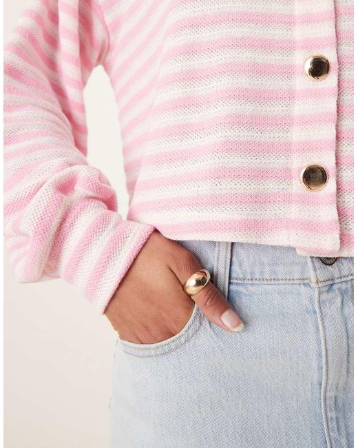 Vintage pink long sleeve cardigan top