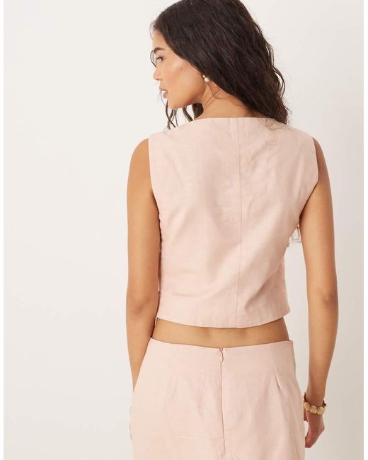NARRATED Natural Button Up Top