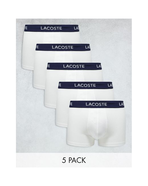 Lacoste – 5er-pack unterhosen in White für Herren