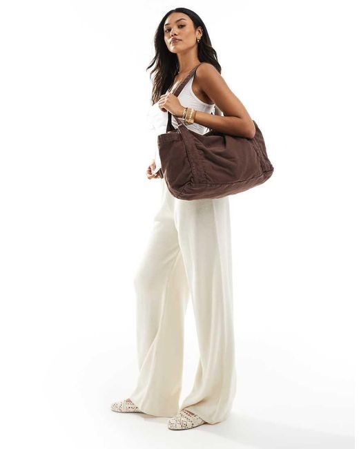 ASOS Tote Tas Met Meerdere Vakken in het Brown