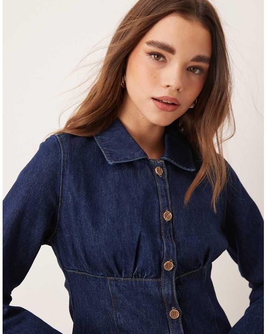 Top A Maniche Lunghe di ASOS in Blue