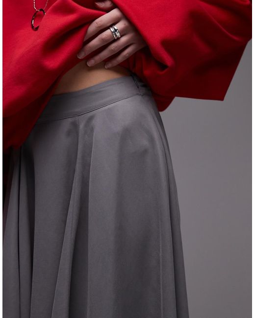 ASOS Volle Lange Cirkelrok in het Red