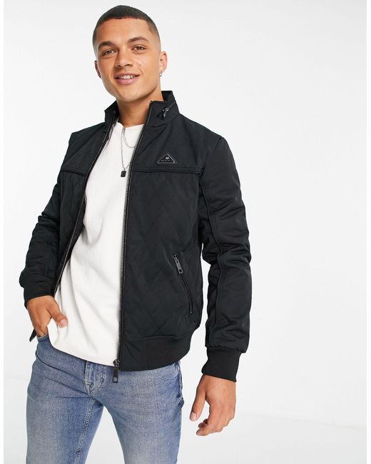 River Island Quilted Jacket in Black 