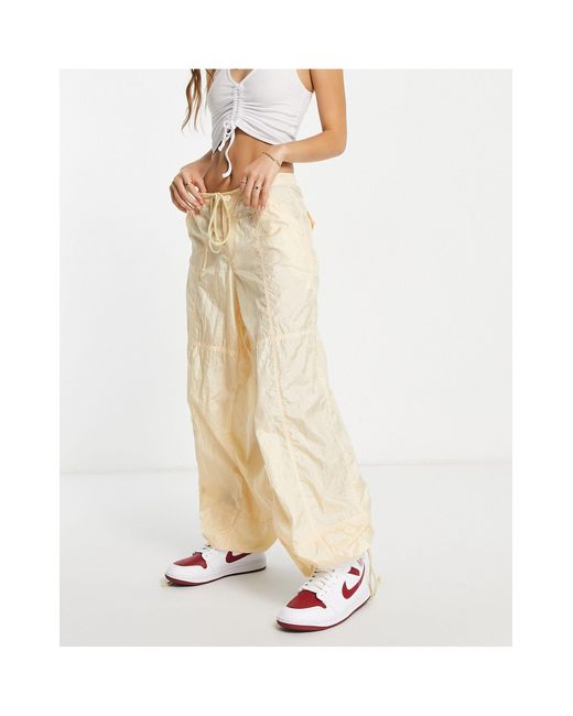 Motel baggy Parachute Pants in White Lyst
