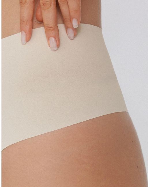 Tezenis Natural High-Waist Laser-Cut Brazilian Briefs