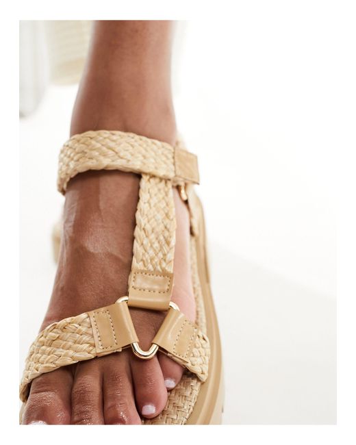 Hazard - sandali con suola spessa e fascette di Public Desire in White