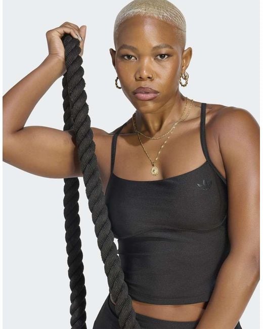 Adidas Originals Black Adidas Originals Sport Padded Tank Top