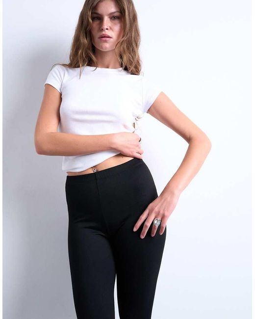 TOPSHOP White Full Length leggings