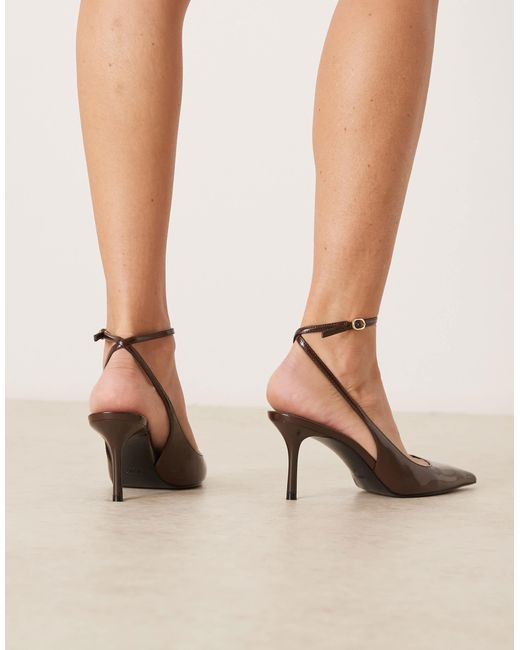 Mango Natural Classic Ankle Strap Heels