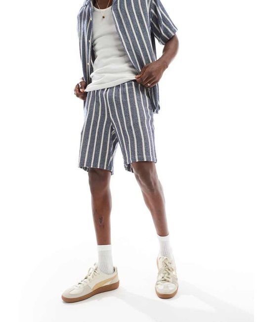 Jack & Jones Blue Co-Ord Texture Short for men