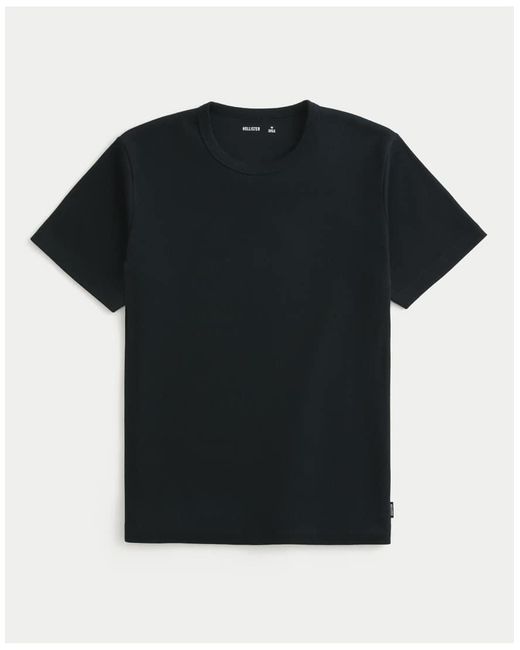 Hollister Black Rib Crew T-Shirt for men