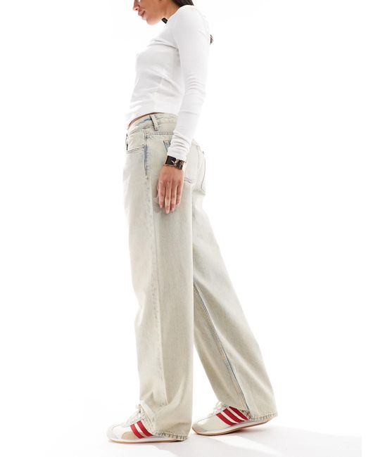 Dr. Denim Natural Hill Relaxed Fit Low Waist Wide Straight Leg Jeans