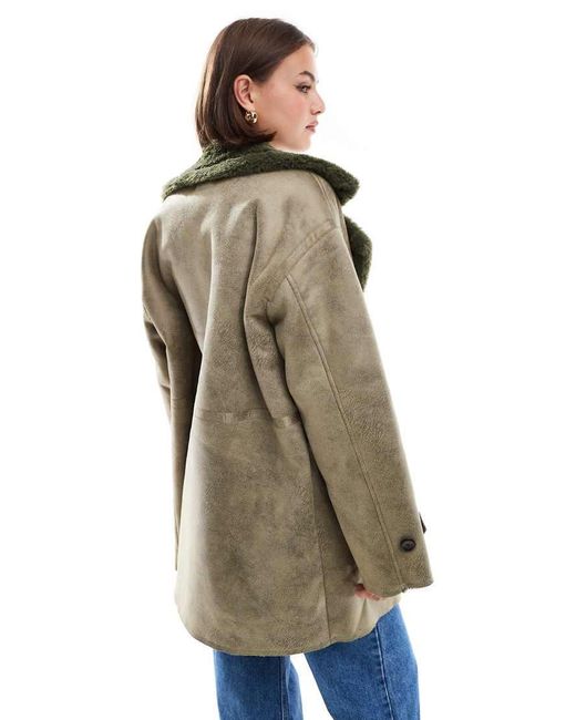 Cappotto Stile Aviatore Oliva di ONLY in Green