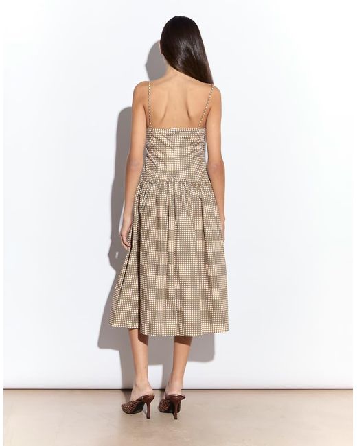 NARRATED Natural Dropped Waist Cami Midi Dress