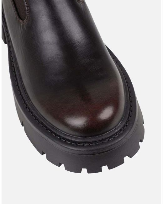 SIMMI White Perez Sock Chunky Ankle Boots