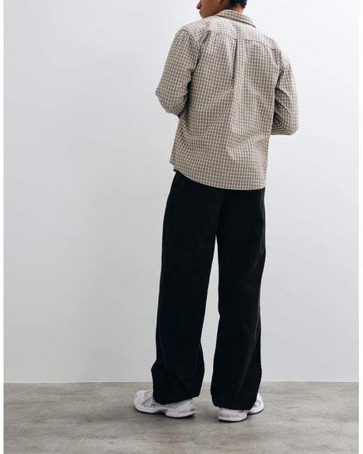 Prohibited Black Wide Leg Corduroy Pants for men