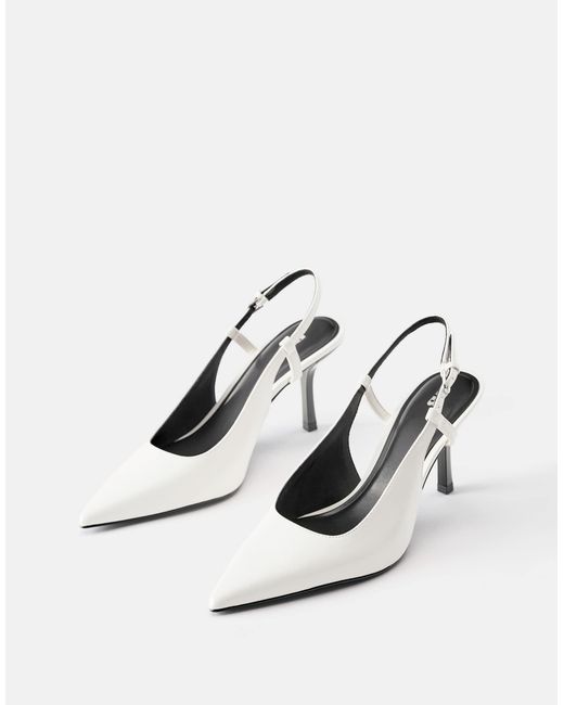 Pull&Bear White Slingback-pumps