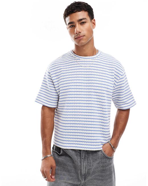 ASOS White Cropped Relaxed T-shirt for men