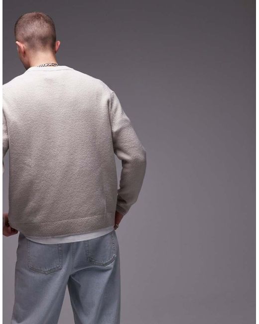 ARKET Gray Knitted Crew Neck Jumper for men