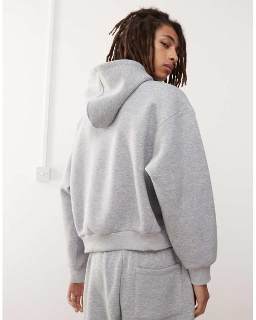 Reclaimed Vintage Gray Heavyweight Boxy Hoodie Co-Ord