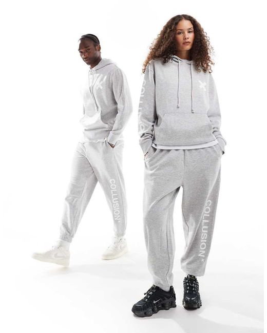 Collusion White Logo Joggers Co-Ord