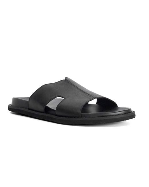 Dune Black Ishaa Smart Sandals for men