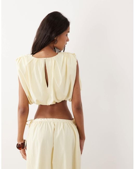 4th & Reckless Natural Bubble Hem Sleeveless Top