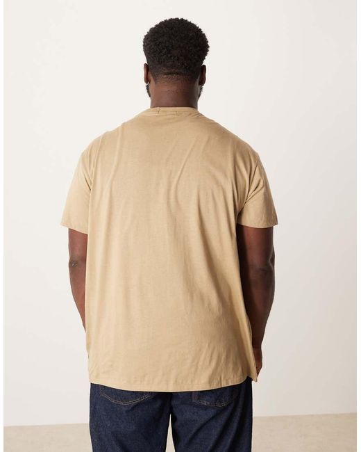 Polo Ralph Lauren Natural Big & Tall Collegiate Script Logo T-Shirt Classic Fit for men