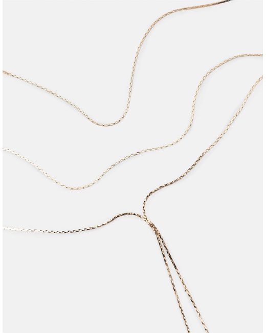 Pull&Bear White – lasso-halskette