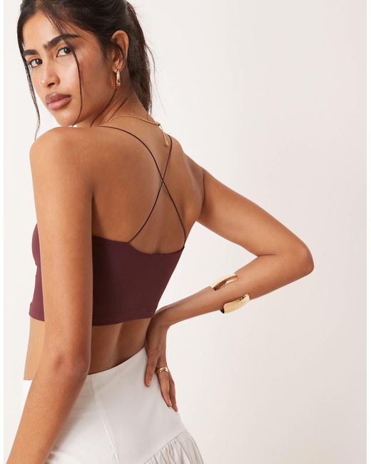 ASOS Purple Polyamide Strappy Bralet