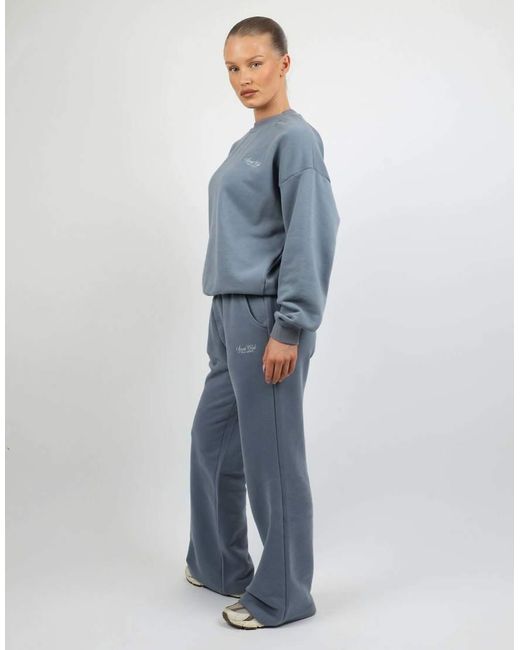 SIMMI Blue Embroidered Oversized Sweatshirt