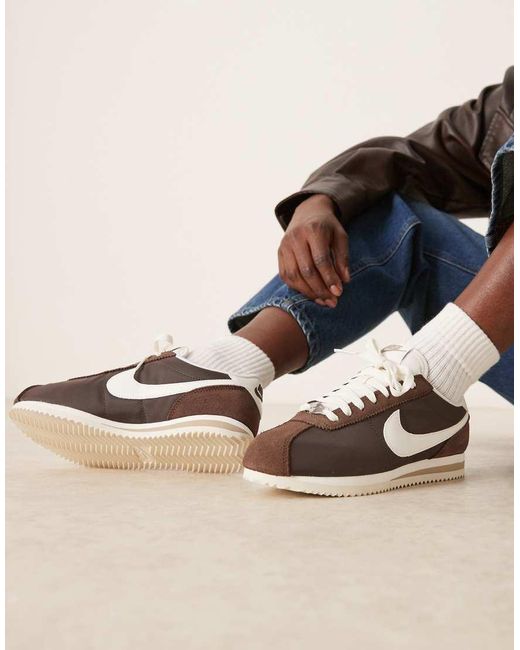 Nike Brown Cortez Nylon Trainers