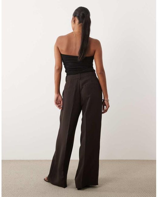 Nobody's Child Petite Black Tailored Wide Leg Trouser