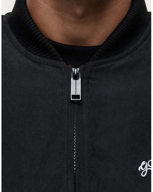 Good For Nothing Blue Oversized Bomber Jacket for men