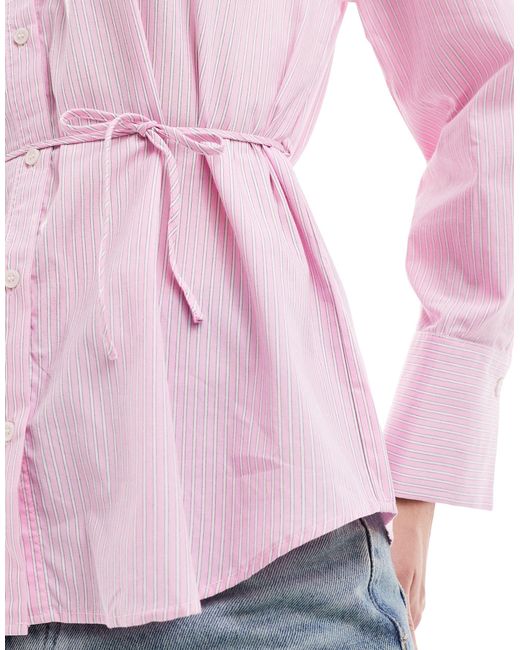 Mango Pink Stripe Shirt