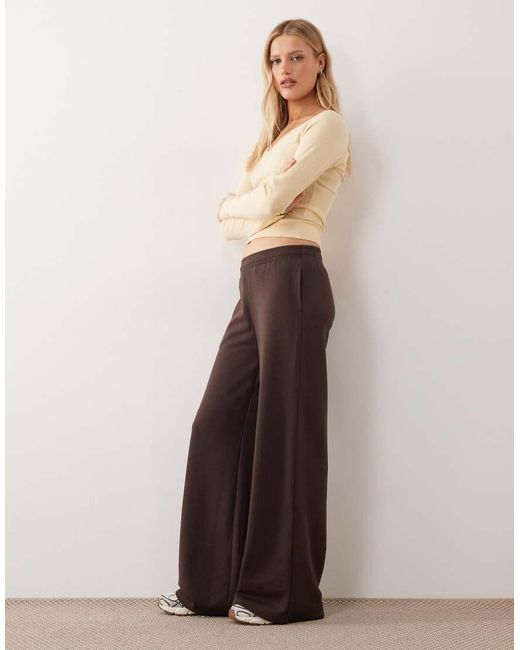 Gina Tricot Natural Co-ord Wide Leg Sweatpant Bottoms