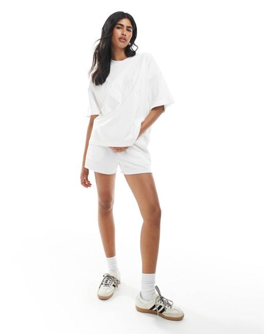 4th & Reckless White Embroidered Fourth Studio Logo T-Shirt