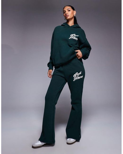 Good For Nothing Blue Flared Joggers