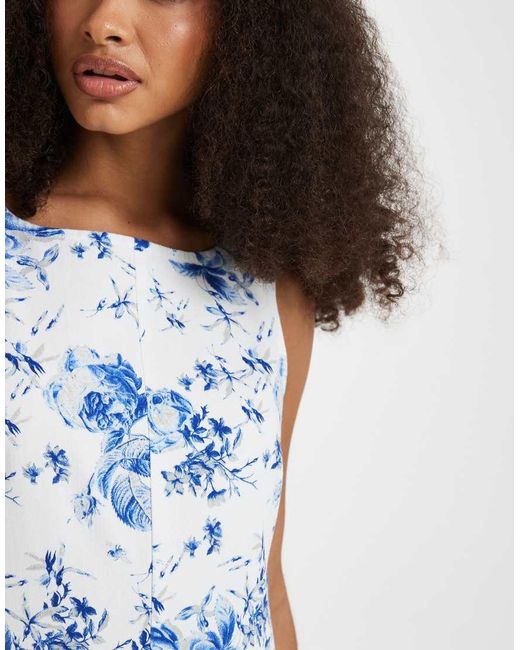 Vero Moda Blue Sleeveless Pleat Skirt Maxi Dress