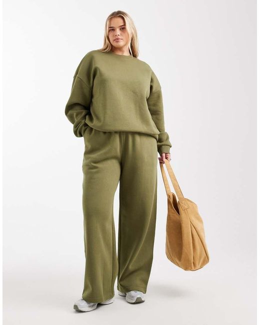 ASOS Green Asos Design Curve Ultimate Oversized Brushback Sweatshirt