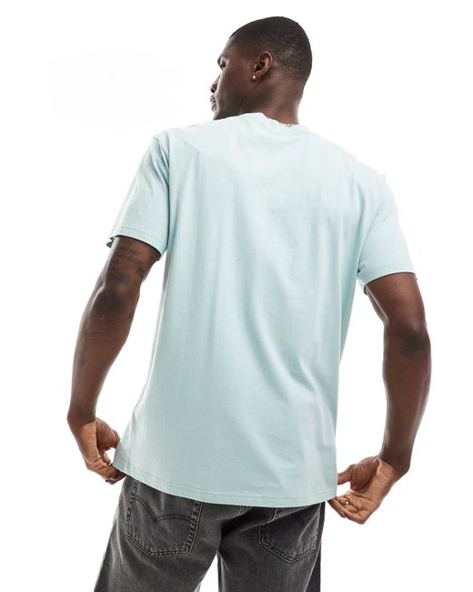 Camiseta azul claro holgada con bordado a tono del logo Hollister de hombre de color Blue